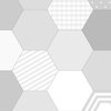 Large Hexagonal Grayscale Honeycomb Pattern