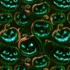 Neon Green Halloween Pumpkins Glowing in the Dark