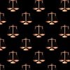 Bronze Scales Of Justice on Black Repeat