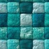 Turquoise Faux Fur Patchwork Fabric - Luxurious Plush Texture