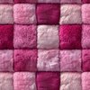 Large Hot Pink and Blush Faux Fur Patchwork Fabric - Luxurious Plush Textur