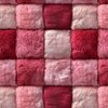 Red and Blush Christmas Faux Fur Patchwork - Luxurious Plush Texture