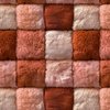 Large Crimson and Cream Christmas Faux Fur - Luxurious Plush Textur