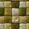 Large Forest Green and Ivory Faux Fur Patchwork - Luxurious Plush Texture