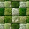 Large Lime and Sage Faux Fur Patchwork Fabric - Luxurious Plush Texture
