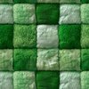 Large Emerald and Ivory Faux Fur Patchwork Fabric - Luxurious Plush Texture