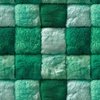 Large Jade and Seafoam Faux Fur Patchwork Fabric - Luxurious Plush Texture