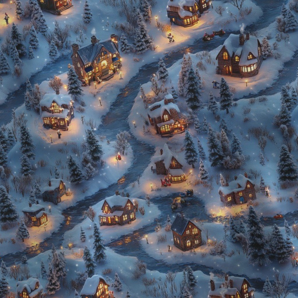 Evening Glow - Night Before Christmas Fabric beauty fabric