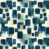 Abstract Brushstroke City Blocks in Deep Blue and Teal