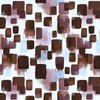 Abstract Brushstroke Blocks in Brown Rosewood and Sky Blue