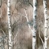 Endless Silver Birch Tree Dreamscape in Misty Taupe and Gray