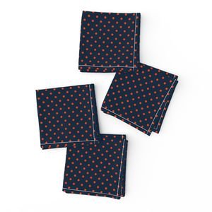 Micro Navy and Orange Polka Dots Design Collection Decor Collection navy and orange napkins design