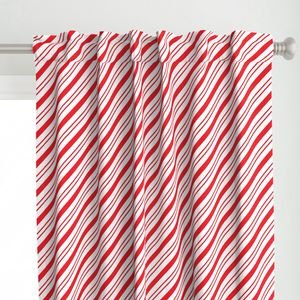 Red Diagonal Christmas Candy Stripes Decor Collection Interior Collection candy cane stripes curtain design