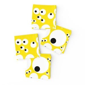 Googly Goo Goo Eyes on Neon Yellow Interior Collection Design Collection goo goo napkins design