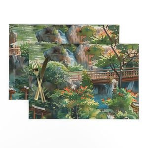Eden of Tranquility A Japanese Water Garden Paradise Home Styling Collection Design Collection japanese garden placemat design