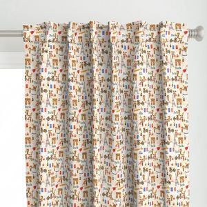 Adorable Whimsical Watercolor Paris Motifs with Eiffel Tower Interior Collection Home Decor Collection eiffel tower curtain design