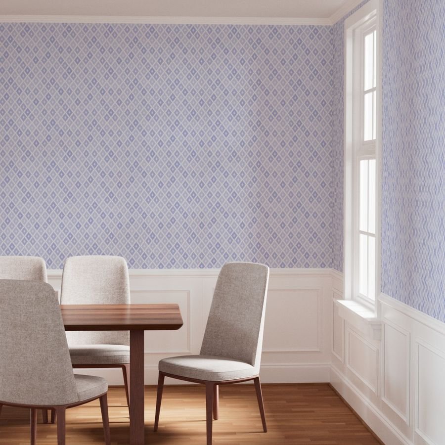 Small Sun Faded Mediterranean Diamond Pattern in Lavender Mist Blue Home Decor Collection Home Decor Collection dusty blue wallpaper