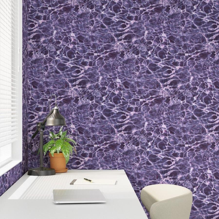 Bermuda Horseshoe Bay Pink Violet Water Ripples Home Decor Collection Interior Collection ocean pattern wallpaper