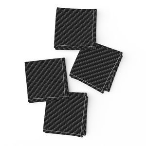 Classic Diagonal Ribbed Black Carbon Fibre for the Man Cave Design Collection Decor Collection black fiber napkins design