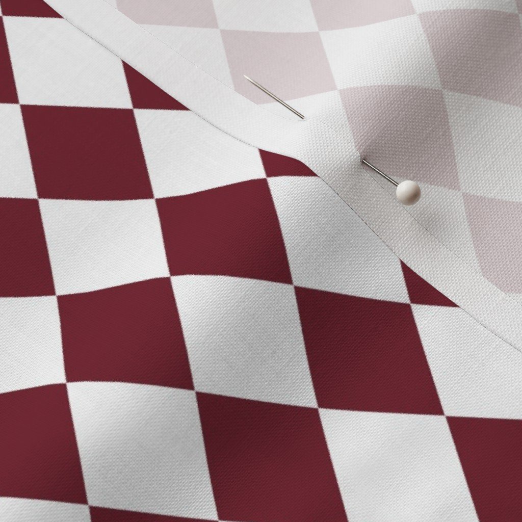 Small Wine and White Diamond Harlequin Check Pattern Design Collection Home Decor Collection diamond patterned fabric