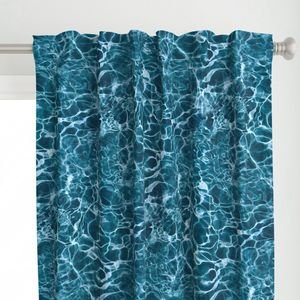 Teal Ripples in Wavy Water Home Decor Collection Interior Collection teal water curtain design