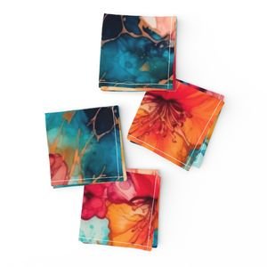Hawaiian Alcohol Ink Home Styling Collection Home Styling Collection hawaiian pattern napkins design