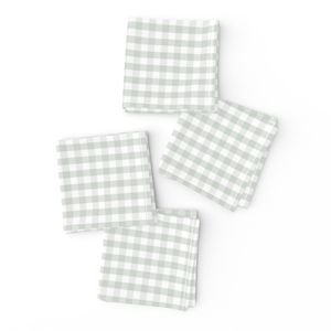 Pale Sage Gingham Check Plaid Pattern Design Collection Home Styling Collection cozy napkins design