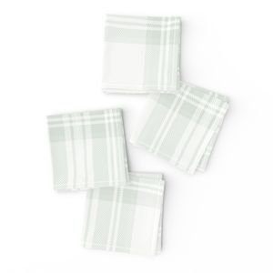 Pale Sage Green Botanical Large Traditional Tartan Plaid Pattern Home Styling Collection Design Collection cottage napkins design