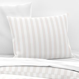 1 Inch Bone White Classic Stripe Pattern Interior Collection Home Decor Collection warm tone pillow sham design
