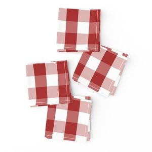 Aurora Red Gingham Check Pattern Design Collection Design Collection red check napkins design