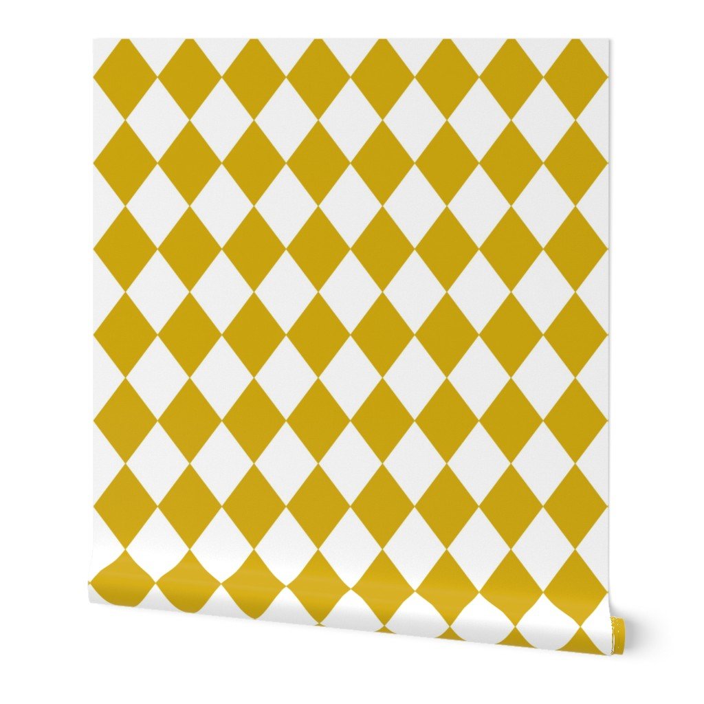 Antique Moss Yellow Modern Diamond Pattern Design Collection Design Collection diamond pattern wallpaper