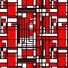 Small De Stijl Geometric Color Pattern in Red