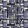 Periwinkle Modernist City Blocks Geometric Pattern