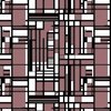 Dusty Rose Modernist City Blocks Geometric Pattern
