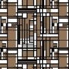 Taupe Brown Modernist City Blocks Geometric Pattern