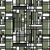 Sage Green Modernist City Blocks Geometric Pattern