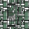 Eucalyptus Green Modernist City Blocks Geometric Pattern