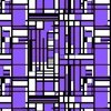 Electric Violet Modernist City Blocks Geometric Pattern