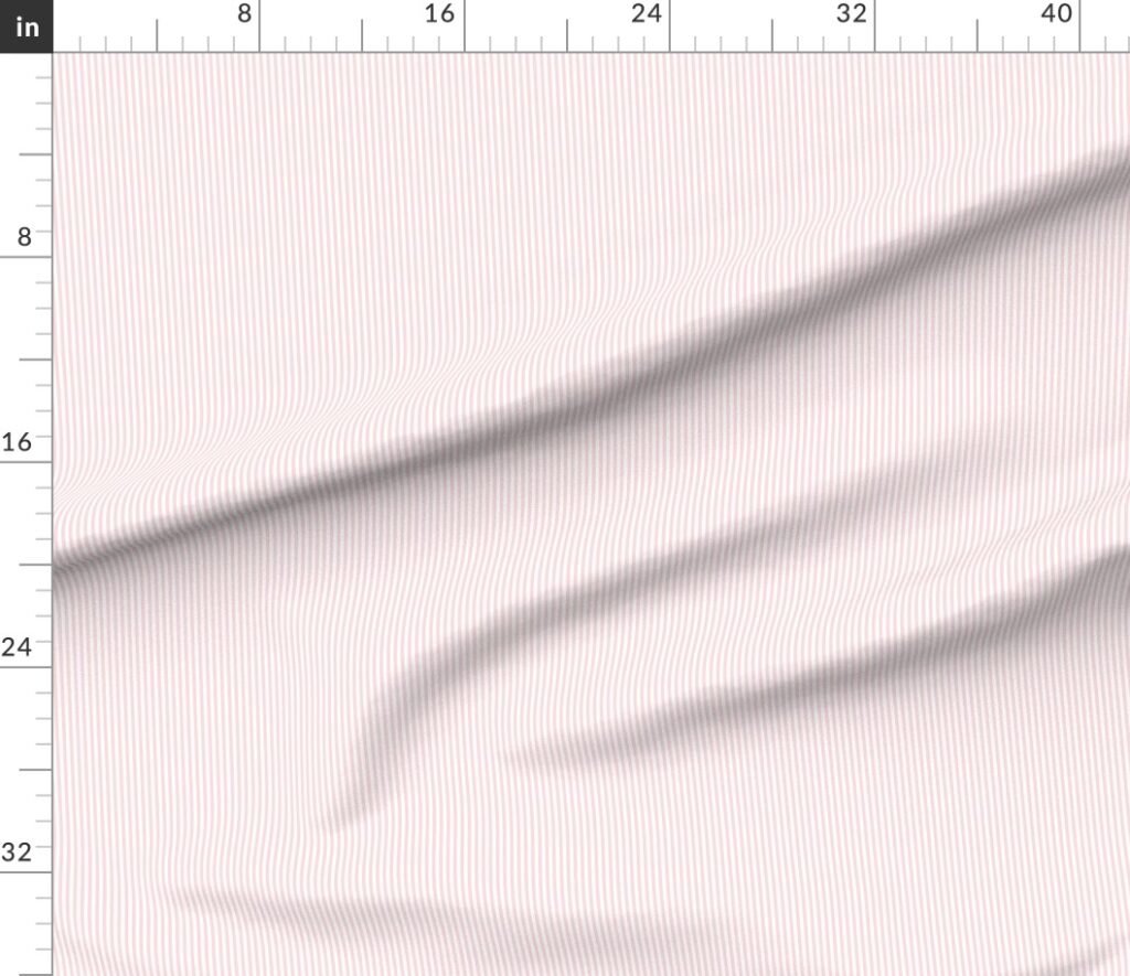 Soft Blush Pink Pinstripe in an English Country Garden Fabric design