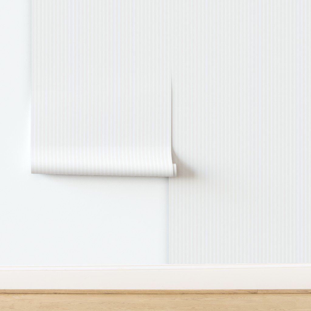 Light Dove Grey Thin Ticking Stripes on White Interior Collection design