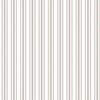 Misty Taupe Thin Ticking Stripes on White