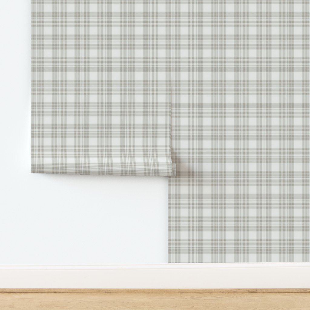 Cool Greige Small Traditional Tartan Plaid Pattern Home Styling Collection design