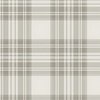 Mushroom Grey Organic Large Traditional Tartan Plaid Pattern