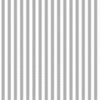 Serrated Silver Tinsel Small Stripe on White