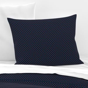 Micro Navy and Orange Polka Dots Design Collection Decor Collection navy blue orange pillow sham design