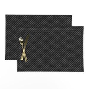 Classic Diagonal Ribbed Black Carbon Fibre for the Man Cave Design Collection Decor Collection carbon fiber placemat design