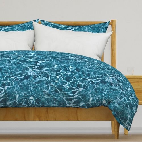 Teal Ripples in Wavy Water Home Decor Collection Interior Collection water ripples duvet cover design