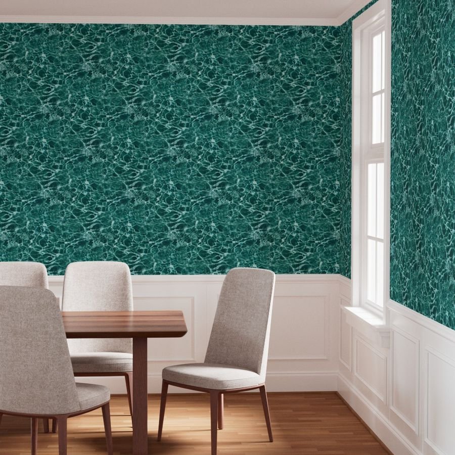 Bora Bora Lagoon Blue Water Ripples Design Collection Design Collection tropical lagoon wallpaper