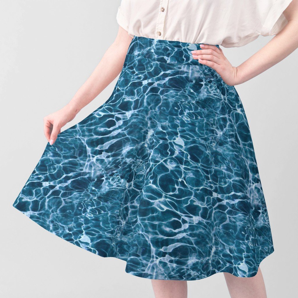 Naxos Aegean Blue Water Ripples Home Decor Collection Design Collection cool tone fabric
