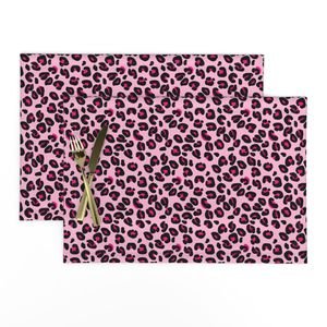 Leopard Spots Pink Home Decor Collection Home Styling Collection jungle cat placemat design